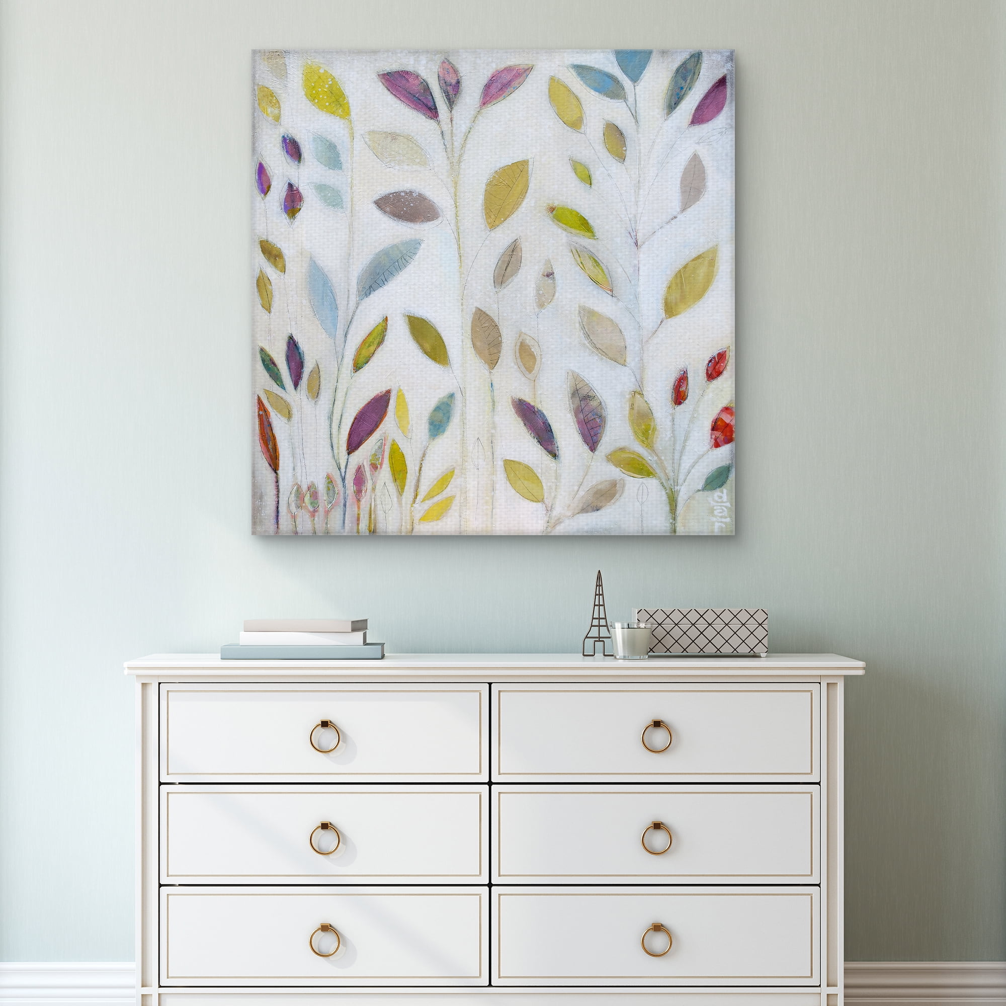 Fine Art Canvas Once III Colorful Leaves by Dar James Canvas Art Print
