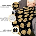 thumbnail image 6 of Cute Potato Kawaii Black Flannel Blanket Warm Cozy Soft Funny Print Throw for Bed Couch Sofa 80\u201d×60\u201d Large for Adult, 6 of 6