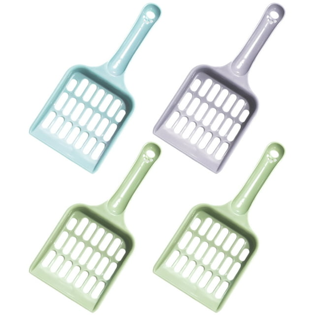 4pcs Cat Litter Scoop Plastic Cat Litter Scooper Sifter para gatito Pet Cat Litter Color aleatorio
