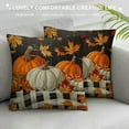 thumbnail image 3 of Shiartex Throw Pillows for Couch Waterproof Throw Pillow Covers Outdoor Fall Pillow Covers for Bed Sofa, Happy Fall Y'all Thanksgiving Autumn Leaf Pumpkin Fall Decorations for Home, 3 of 5