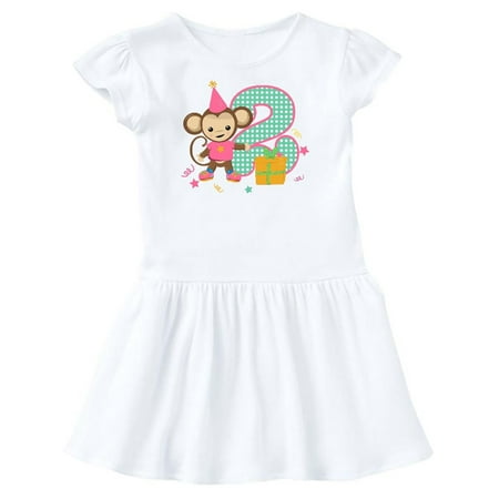 

Inktastic Im 2 Years Old with Monkey Pink Gift Toddler Girl Dress