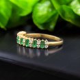 thumbnail image 6 of SHREENATHJEWELRY 6x4MM / 2.5Ct Emerald Bridal Wedding Band Half Eternity Women Jewelry May birthstone Proposal Band Engagement Gift Band, 6 of 7
