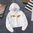 thumbnail image 1 of Tops de manga larga con capucha para mujer, ropa de calle transpirable, Sudadera con capucha suave de otoño, jersey con capucha para mujer, para despl Blanco, 1 of 8