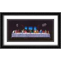 The Last Martini 2x Matted 40x24 Large Black Ornate Framed Art Print by Michael Godard