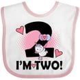 thumbnail image 3 of Inktastic 2nd Birthday 2 Year Old Girl Unicorn Girls Baby Bib, 3 of 4