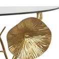 thumbnail image 4 of DecMode 24" x 12" Branch 1-Tier Gold Floral Wall Shelf with Tempered Glass Top, 4 of 7