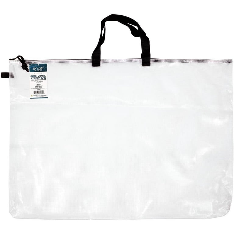 Pro Art Mesh Vinyl Zipper Folder Bag W Handle 19 x25