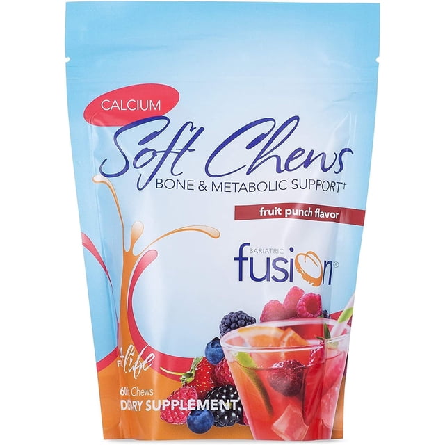 Bariatric Fusion Calcium Bone & Metabolic Support Fruit Punch Flavor | 60 Servings | 60 Capsules