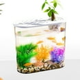 thumbnail image 1 of Escritorio acuario de pescado contenedor de contenedores de almacenamiento de múltiples usos múltiples aguascapes Terrario de contenedor para tierras Tapa blanca, 1 of 8