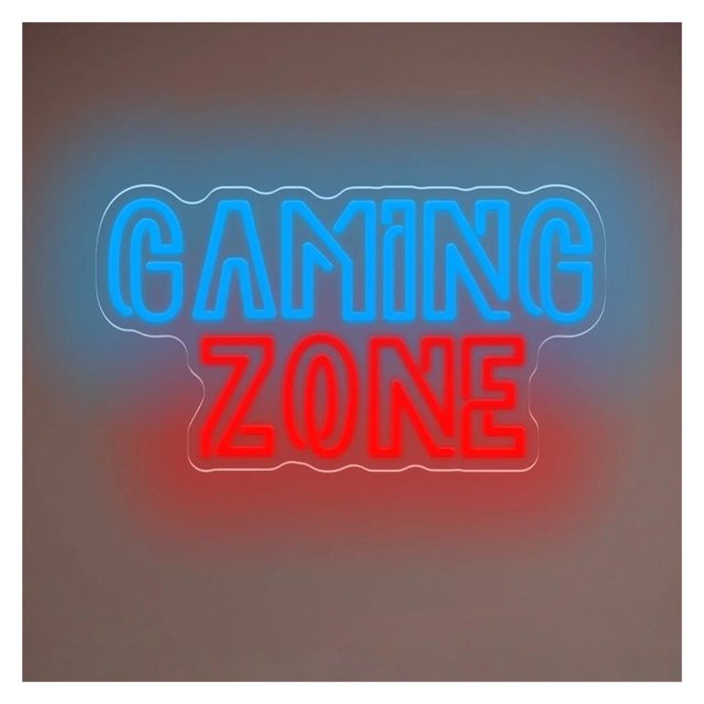 Letrero De Neón Gaming Zone Con Luz LED Regulable Por USB Para Sala De Juegos, Dormitorio, Sala De Estar, Bar, Fiesta, Decoración De Pared, 40.6cmx22.8cm