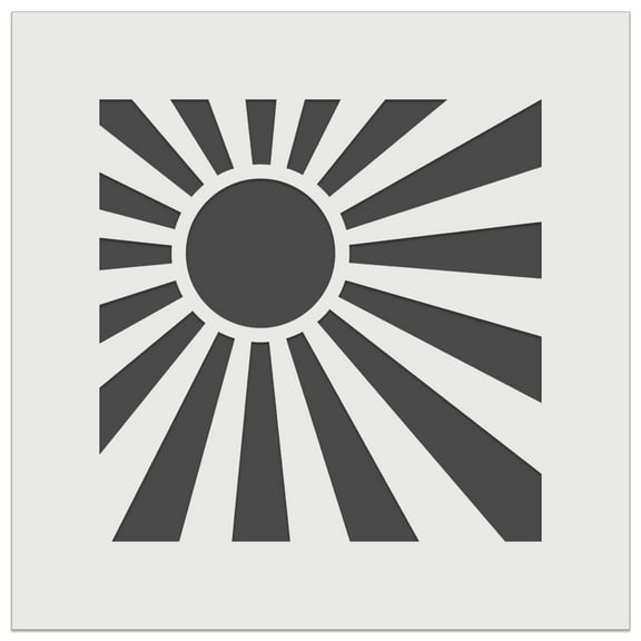 Shining Sun Rays DIY Cookie Wall Craft Stencil - 5.5 Inch