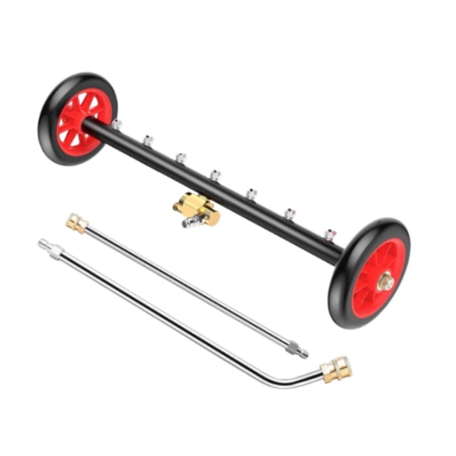 Terraxo Nettoyeur Haute Pression pour Châssis avec Acier Résistant à l'Usure, action de Nettoyage Puissante, Tiges d'Extension Incluses, Roues à Connexion Rapide Adaptées pour l'Entretien des Véhicules, Style surface Extérieure