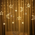 thumbnail image 4 of Star Moon LED String Light Festival Holiday Garland Icicle Cortina Lámpara (1) Lamparas Tmvgtek Para estrenar, 4 of 9