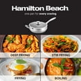 thumbnail image 3 of Hamilton Beach Fry Pan Stainless Steel 9.5in Nonstick Coating with Helper Handle and Glass Lid, Egg Pan, Omelet Pan, Stainless Steel Alloy Cookware Chef's Pan, Induction Compatible & Dishwasher Safe, 3 of 7