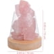thumbnail image 3 of Lámpara de cuarzo rosa con base de madera Lámpara de cristal Mini pequeña lámpara de decoración de aroma con luz de noche de piedra de cristal natural sin aceite esencial JAMW Sencillez, 3 of 5