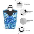 thumbnail image 3 of Sikiie Vibrant Blue Floral Square Laundry Bag Large Collapsible Dirty Clothes Bags With Handles Waterproof Essentials Storage For College Dorm, Family, 3 of 5