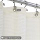 thumbnail image 3 of Soft Waffle Weave Shower Curtain, Cotton Blend Honeycomb Waffle Woven Cream Shower Curtain for Bathroom, Hotel Spa & Machine Washable - Cream, 72x72, 3 of 5