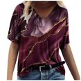 thumbnail image 1 of Blusa informal de manga corta con cuello redondo para mujer con estampado del día de San Valentín OAVQHLG3B Store  lin121212, 1 of 3