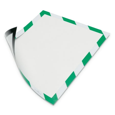 UPC: 0616528901646 | Durable Security Magnetic Sign Holder 8 1/2  x 11  Green/White Frame 2/Pack 4772131