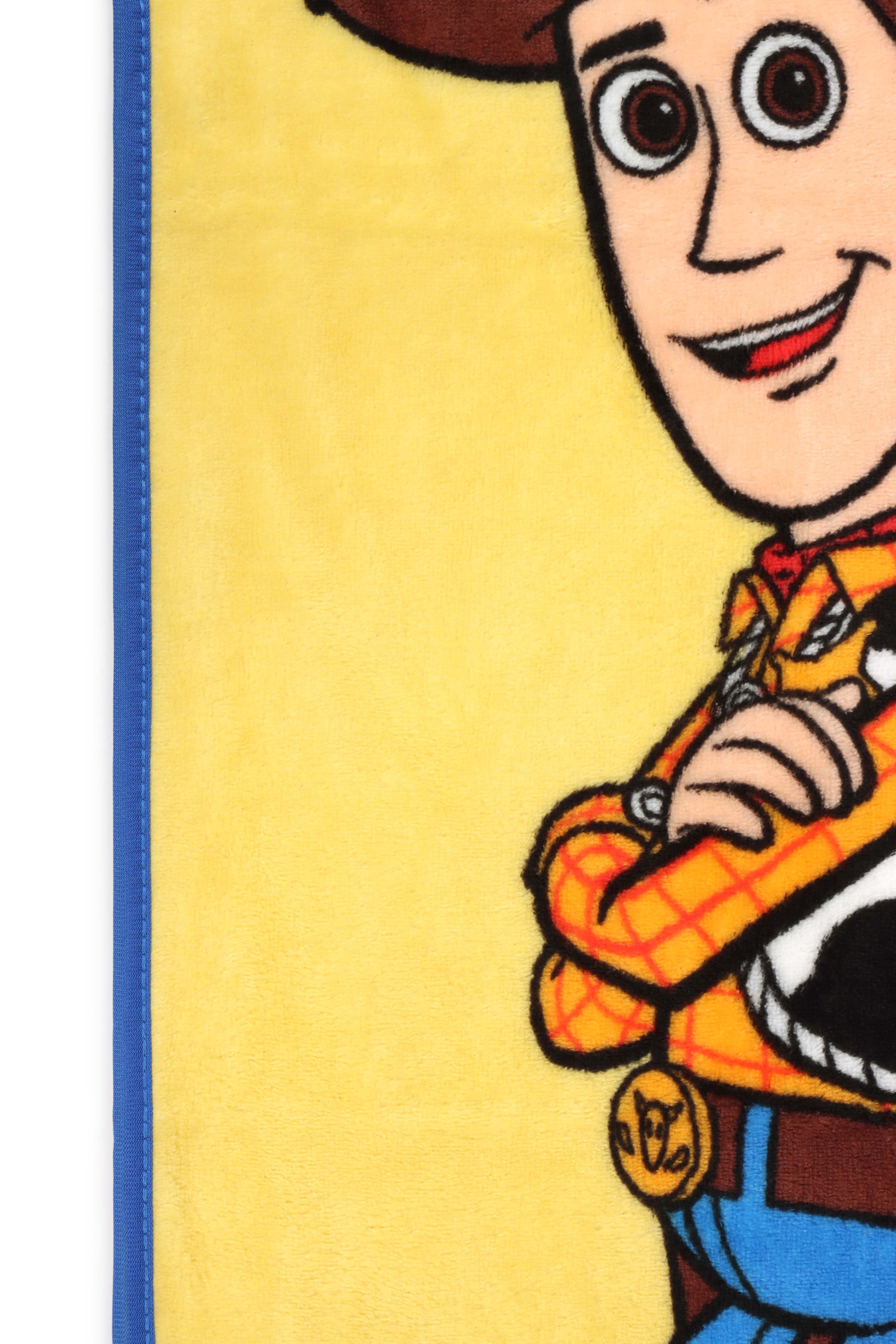 Toy Story Space Kids Throw Blanket, Soft Coral Fleece, Yellow, Disney, 46" x 60"