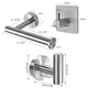 thumbnail image 2 of Juego de 5 juegos de baño plateados montados en la pared, gancho para bata, soporte para papel higiénico montado en la pared, aro para toallas, barra para toallas de 16 pulgadas, accesorios de baño, b, 2 of 5