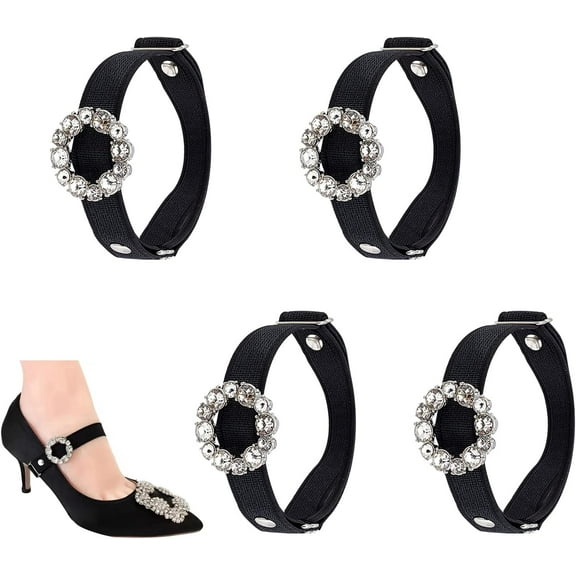 4 Pieces Detachable Shoe Straps High Heel Straps Adjustable High Heel Anti Loose Straps