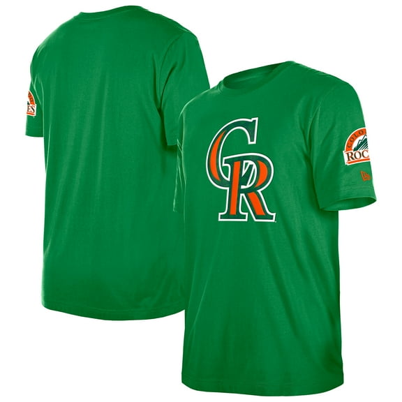Men's New Era  Kelly Green Colorado Rockies St. Patrick's Day Shamrock Fill T-Shirt