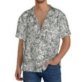 thumbnail image 3 of Fotbe Silver Glitter print Short Sleeve Button Down Shirts for Men Casual Summer Beach Wrinkle Free Shirt-Small, 3 of 7