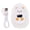 White, variant on BIMZUC USB Mini Hand Warmer Rechargeable Portable Electric Heater Digital Display Cute Plush Animal Shaped Brown (5.51 inches / 14 cm)