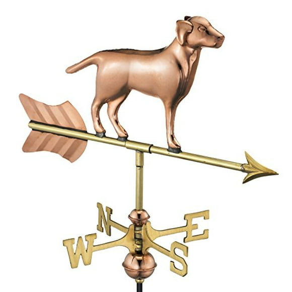 Good Directions Labrador Retriever / Dog Garden Weathervane, Includes Garden Pole, Pure Copper