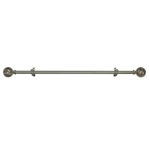 Simple Elegance by Ben&Jonah Metallo Adjustable Decorative Rod & Finial - Regal 48" - 86"