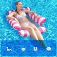 thumbnail image 2 of Inflatable Hammock Pool Floating Chair for Adult, Adult Floating Lounge Chair, 4-in-1 Inflatable Pool Floats Water Hammock, Portable Foldable Water Chair for Beach Vacation, 2 of 8