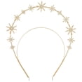 thumbnail image 5 of Diadema de doble capa con halo de moda, diadema con estrella de sol, diadema barroca con diamantes, para novias, pasarela y actuación, 5 of 5