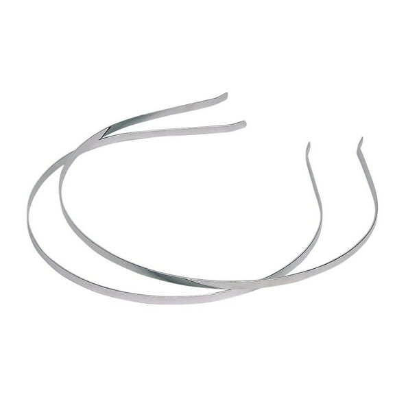 10pcs 3mm Stainless Steel Women's Girls Hair Clasp Band Headband Headdress (Silver)