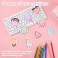 thumbnail image 4 of sixwipe 24-Pack 720 Sheets Ice Cream Theme Sticky Notes, Cute Cartoon Adhesive Notes, Fun Shape Notepad with Strong Adhesive, 2.8" x 1.8" for Office, School, Bookmark, Planner Decor, 4 of 7