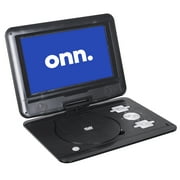 onn 10-Inch Black 480p Portable DVD Player Kit with Screen Swivel and Built-in Speakers
