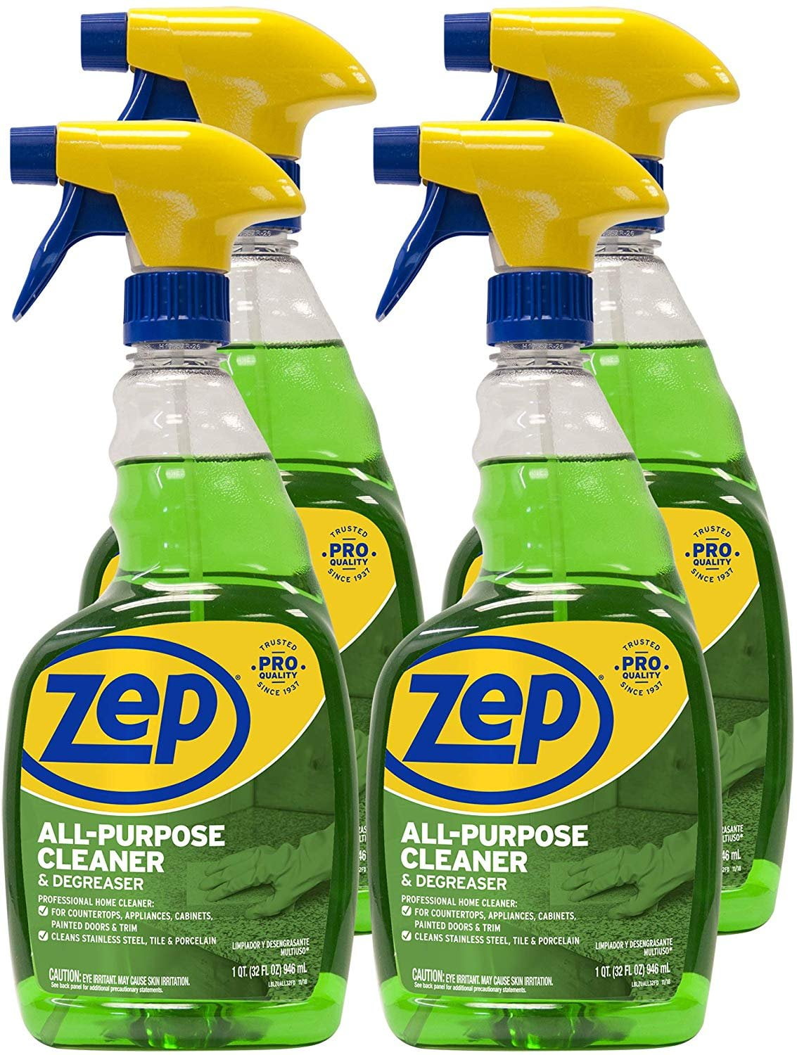Zep All-Purpose Cleaner with Vinegar - 1 Gallon (Case of 4) R48410 - Gentle for Everyday Use, Size: 128 fl oz, Other