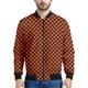 thumbnail image 3 of Chaqueta con cremallera a cuadros con estampado 3D colorido para hombre, sudadera de gran tamaño a la moda, chaquetas de calle para primavera y otoño, abrigos de manga larga, 3 of 5