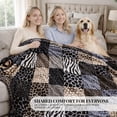 thumbnail image 6 of Korean Mink Blanket Queen Size, Animal Print - Thick Heavy Korean Blanket - 5 LB Heavy Fleece Mink Style, 95"x 79", (Multi Animal), 6 of 7