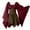 #01 Wine, variant on Busydd Women Costumes Gothic Sleeve Corset Dresses Sleeve Round-Neck Knee-High Dress M