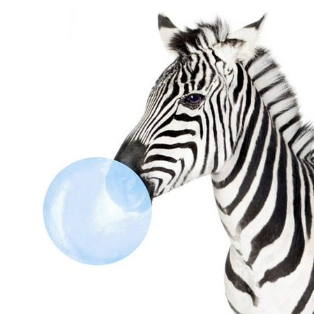 Animal Oil Painting - Frameless Animal Blowing Bubble Simple Small Fresh Decorative Oil Painting Canvas Wall Picture Decoration