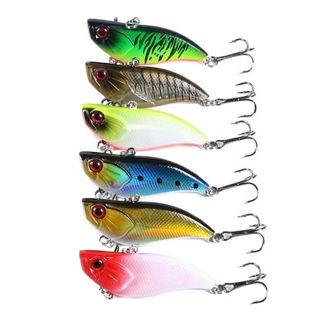 HENGJIA 8PCS Fishing Lures Minnow VIB Crankbait Lifelike Hard Baits Sinking Fishing Jigs Lipless Crankbaits for Freshwater and Saltwater Bass Trout Walleye