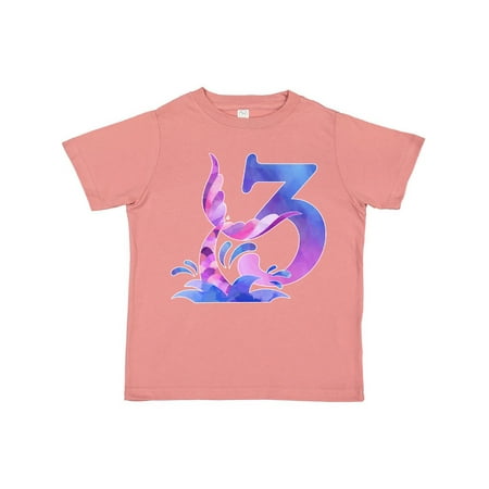 

Inktastic 3rd Birthday Mermaid Tail Gift Toddler Boy or Toddler Girl T-Shirt