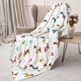 thumbnail image 3 of Gaeub winter Snowflake Dachshund Print Flannel Throw Blanket, Home Fleece Throw Blanket for Couch or Bed,Decorative Blankets,Lightweight Fuzzy Flannel Blanket-40"x30", 3 of 6