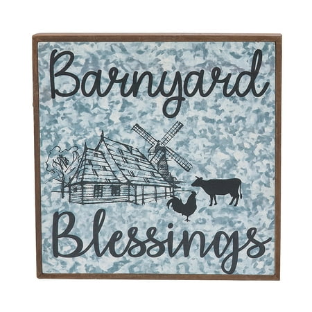 UPC: 0192073664255 | Barnyard Blessings Wall Sign – Home Decor – 1 Piece