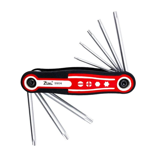 Juego De Destornilladores Plegables 8 En 1, Kit De Puntas De Destornillador Mini, Herramienta De Reparación Doméstica (Torx Hueco) Cateissary TO003447-00