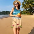thumbnail image 3 of Haiem Tropical Beach With Starfish for Women’s Summer Dresses – Casual Sleeveless Tank Loose Sundress, Lightweight Beach Dress, 3 of 7