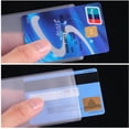 thumbnail image 4 of 80pcs Transparent Credit Card Health Insurance Card ID Credit Card Holder Sleeves Protector Frosted, 4 of 5