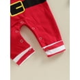 thumbnail image 7 of Newborn Baby My First Christmas Outfit Boy Girl 3 6 12 18 Months Santa Claus Long Sleeve Jumpsuit Romper with Hat 2Pcs Clothes Set, 7 of 7