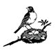 thumbnail image 1 of Hierro pájaro con decoración de Jardín patio trasero árbol arte Natural decoraciones, 1 of 9